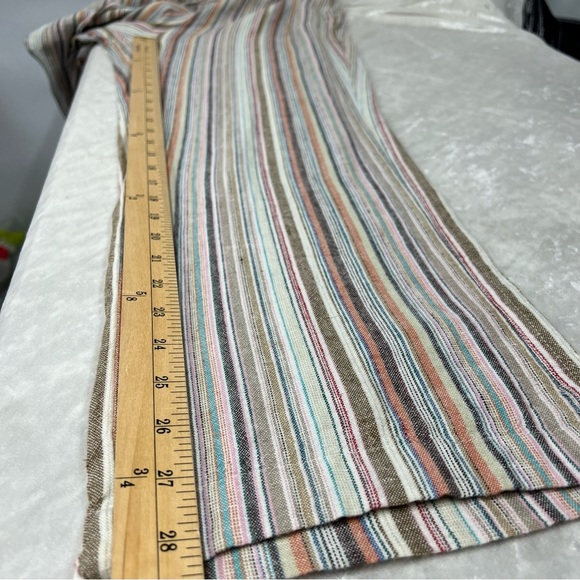 For Cynthia Striped Linen blend Pants w/pockets  medium drawstring resort wear - Picture 8 of 11